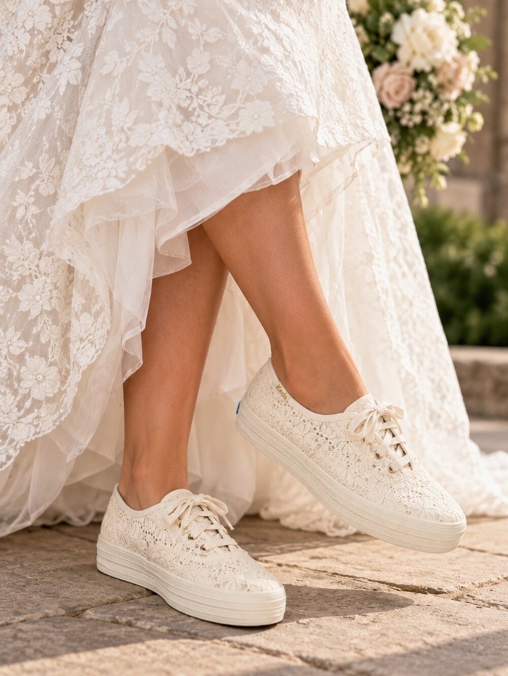 Keds Point Festival Eyelet Lace-Up Sneaker - MSRP $70 - BRIDAL KICKS!!!!